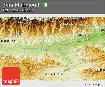 Physical Panoramic Map of Beni Mahmoud