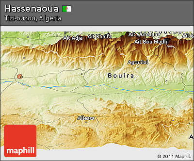 Physical Panoramic Map of Hassenaoua
