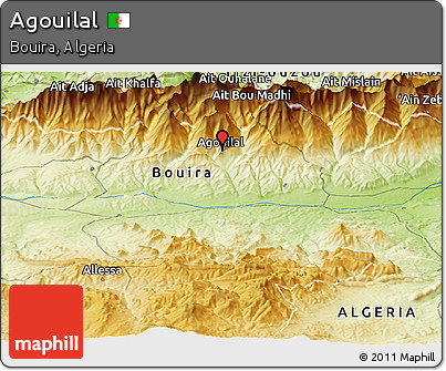 Physical Panoramic Map of Agouilal