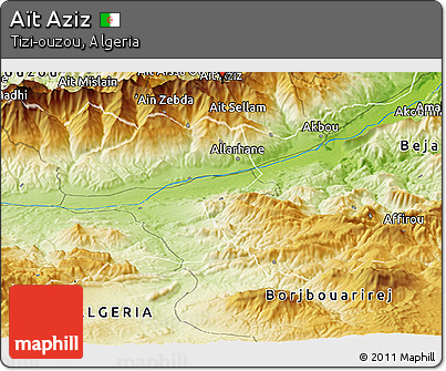 Physical Panoramic Map of Aït Aziz