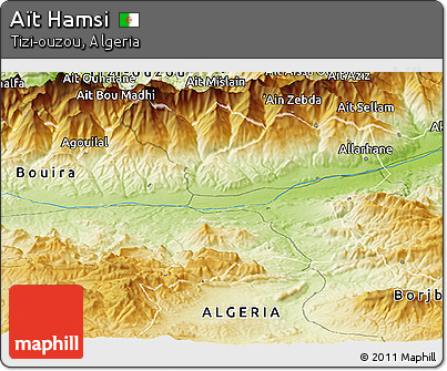 Physical Panoramic Map of Aït Hamsi