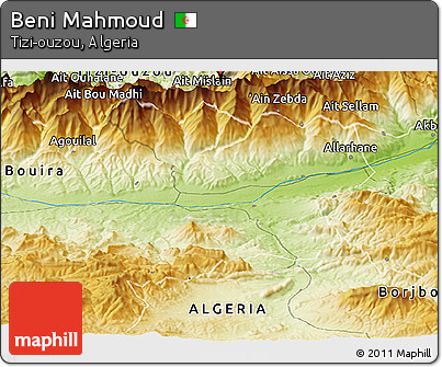 Physical Panoramic Map of Beni Mahmoud