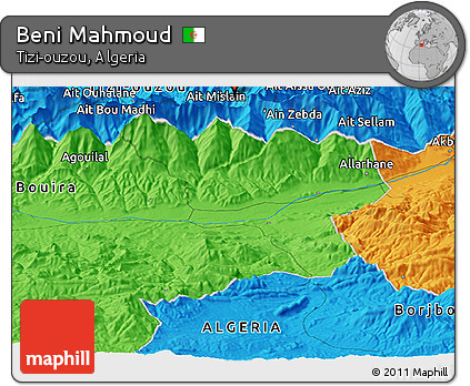 Political Panoramic Map of Beni Mahmoud