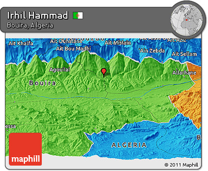 Political Panoramic Map of Irhil Hammad