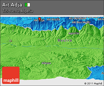 Political Panoramic Map of Aït Adja