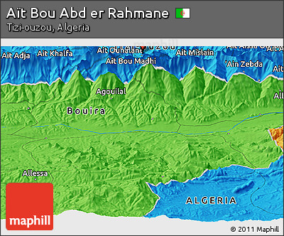 Political Panoramic Map of Aït Bou Abd Er Rahmane