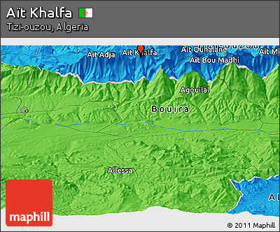 Political Panoramic Map of Aït Khalfa