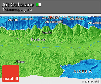 Political Panoramic Map of Aït Ouhalane