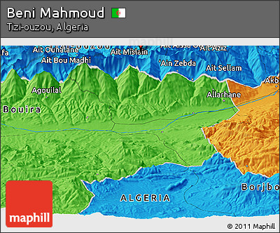 Political Panoramic Map of Beni Mahmoud