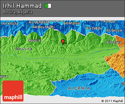 Political Panoramic Map of Irhil Hammad