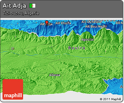Political Panoramic Map of Aït Adja