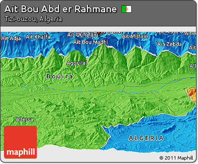 Political Panoramic Map of Aït Bou Abd Er Rahmane