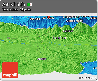 Political Panoramic Map of Aït Khalfa
