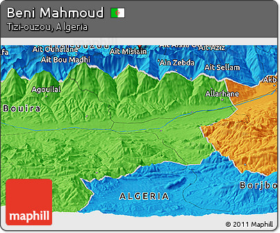Political Panoramic Map of Beni Mahmoud