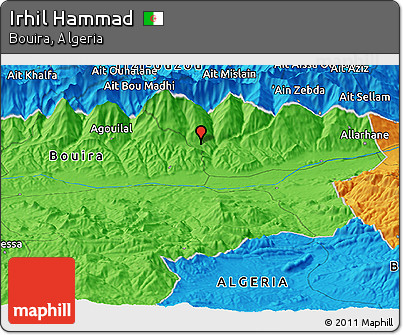 Political Panoramic Map of Irhil Hammad
