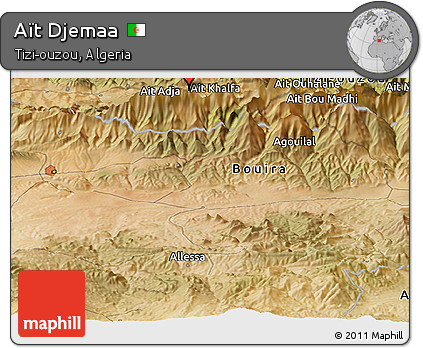 Satellite Panoramic Map of Aït Djemaa