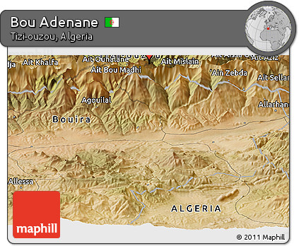 Satellite Panoramic Map of Bou Adenane