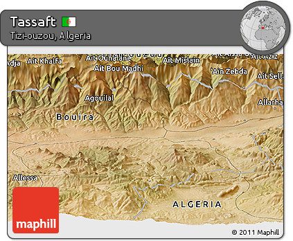 Satellite Panoramic Map of Tassaft