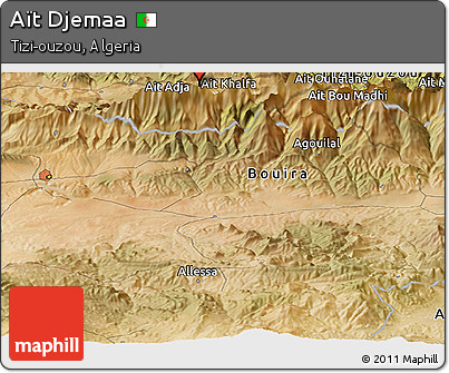 Satellite Panoramic Map of Aït Djemaa