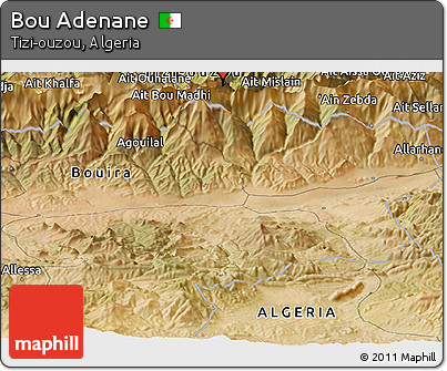 Satellite Panoramic Map of Bou Adenane