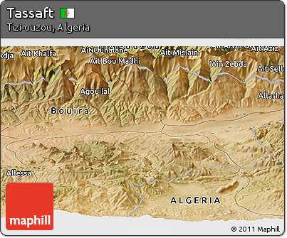 Satellite Panoramic Map of Tassaft