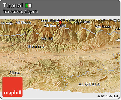 Satellite Panoramic Map of Tiroual