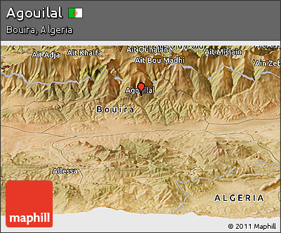 Satellite Panoramic Map of Agouilal