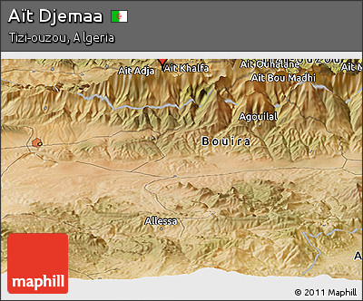 Satellite Panoramic Map of Aït Djemaa