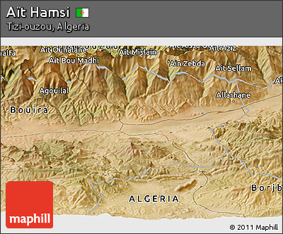 Satellite Panoramic Map of Aït Hamsi