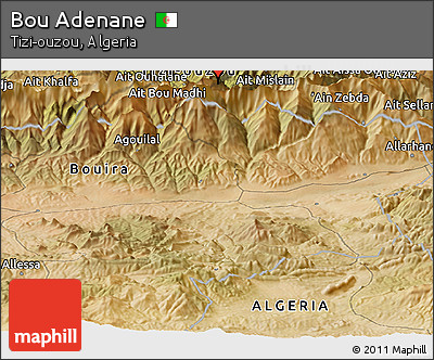 Satellite Panoramic Map of Bou Adenane