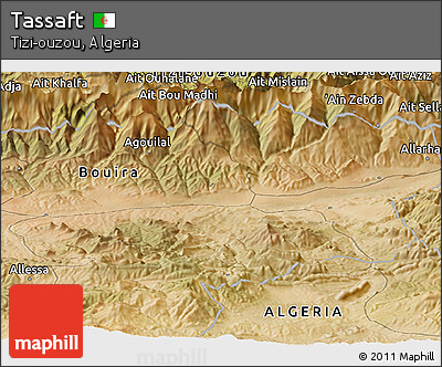 Satellite Panoramic Map of Tassaft