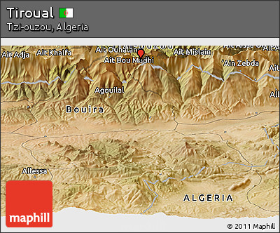 Satellite Panoramic Map of Tiroual