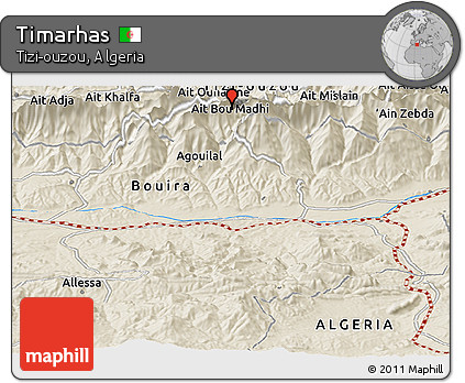 Shaded Relief Panoramic Map of Timarhas