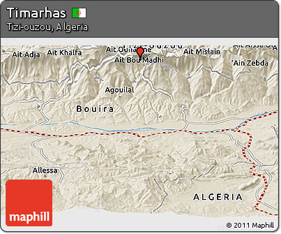 Shaded Relief Panoramic Map of Timarhas