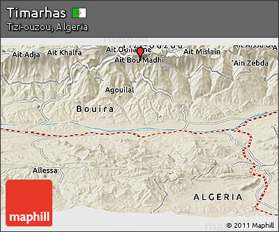 Shaded Relief Panoramic Map of Timarhas