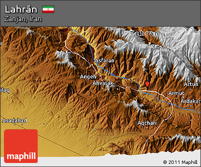 Physical 3D Map of Lahrān