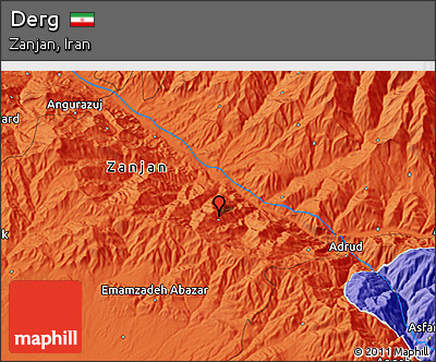 Political 3D Map of Derg