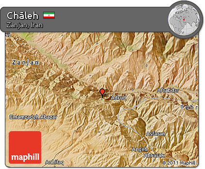 Satellite 3D Map of Chāleh