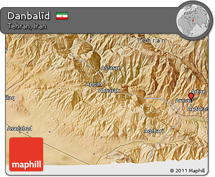 Satellite 3D Map of Danbalīd