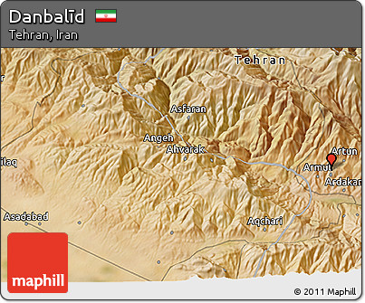 Satellite 3D Map of Danbalīd