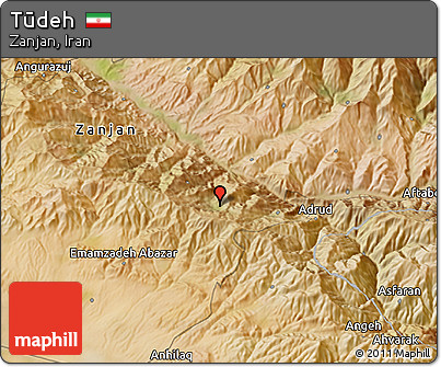 Satellite 3D Map of Tūdeh