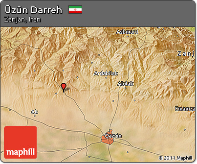 Satellite 3D Map of Ūzūn Darreh