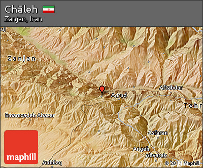 Satellite 3D Map of Chāleh