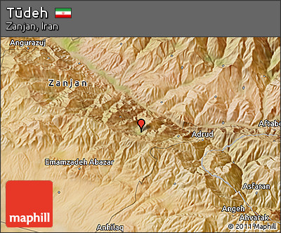 Satellite 3D Map of Tūdeh