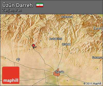 Satellite 3D Map of Ūzūn Darreh