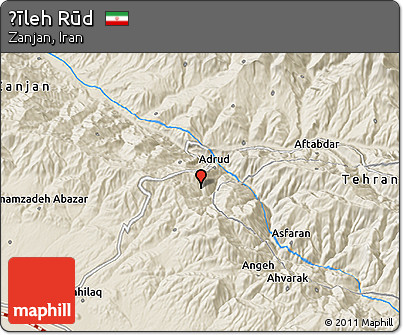 Shaded Relief 3D Map of Ḩīleh Rūd