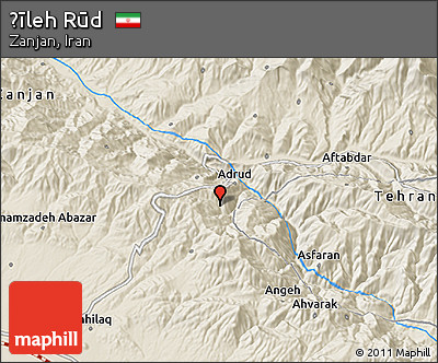 Shaded Relief 3D Map of Ḩīleh Rūd