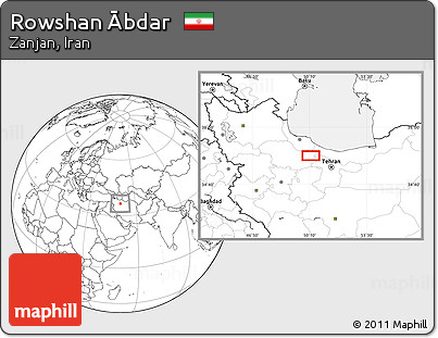 Blank Location Map of Rowshan Ābdar