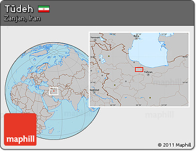 Gray Location Map of Tūdeh