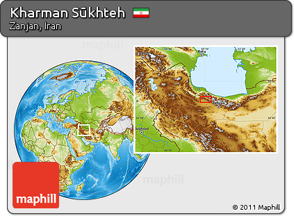 Physical Location Map of Kharman Sūkhteh